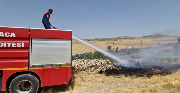 Alaca itfaiyesinden anız yangınlarına karşı uyarı!